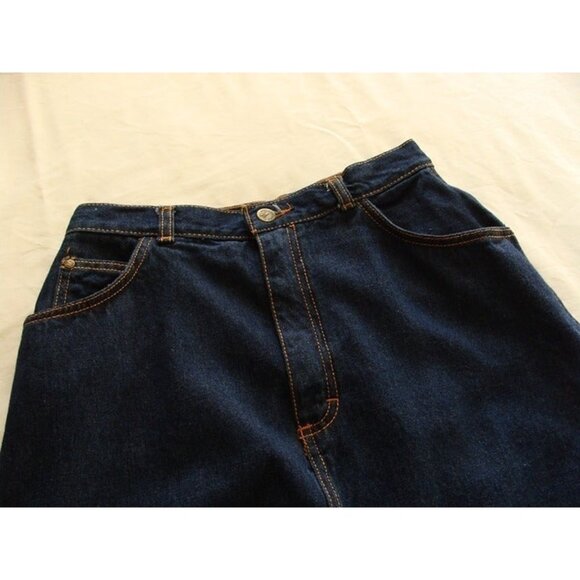Vintage GITANO Dark Wash Denim JEAN SKIRT Sz 10 - Picture 2 of 7